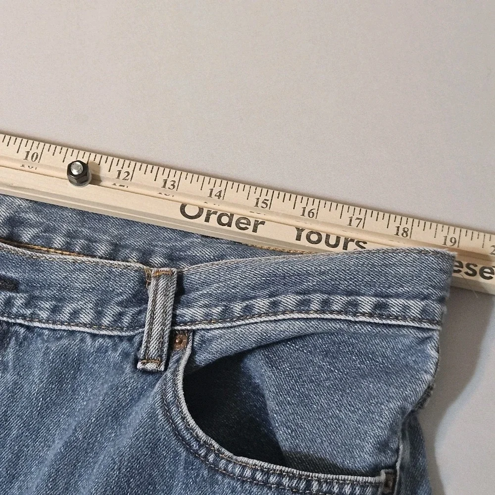Levis 550 Relaxed‎ Fit Blue Jeans Mens Size 38X 28 Straight